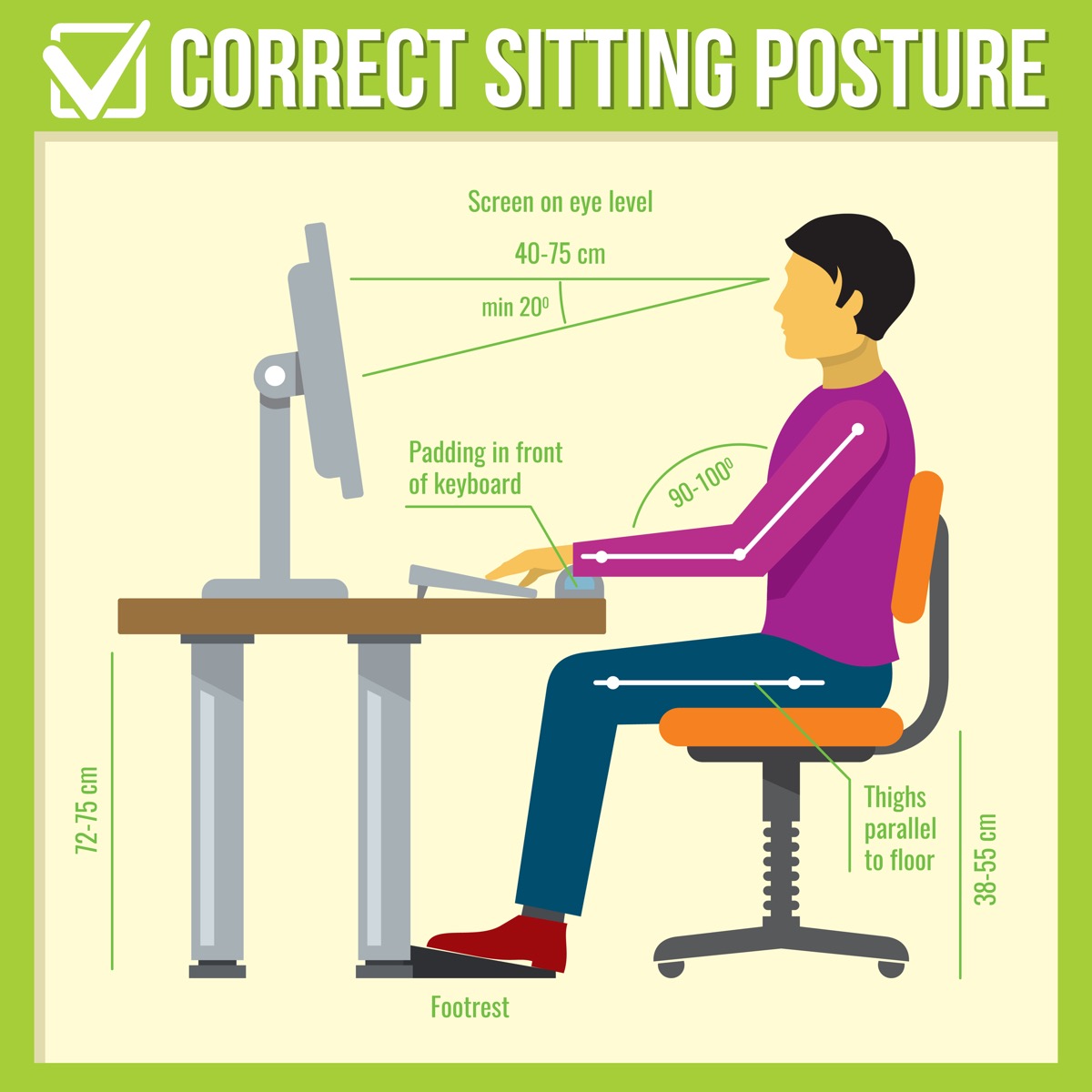 의자에 올바르게 앉는 방법